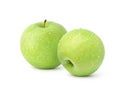 Two Green Apple with water droplets Royalty Free Stock Photo