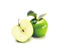 Two green apples Royalty Free Stock Photo