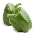 Two green bell pepper Royalty Free Stock Photo