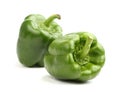 Two green bell pepper Royalty Free Stock Photo