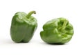 Two green bell pepper Royalty Free Stock Photo