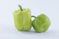 Two Green bell pepper Royalty Free Stock Photo