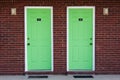 Two green doors Royalty Free Stock Photo