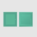 Two green doors of the closet Royalty Free Stock Photo