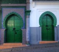 Doors to the Sidi Bou Abib Mosque, Tangier Royalty Free Stock Photo