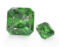 Two green emeralds Royalty Free Stock Photo