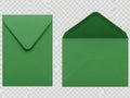 Two green envelopes displayed side by side Royalty Free Stock Photo