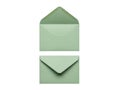 Two green envelopes on white background Royalty Free Stock Photo