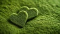 The green heart shapes.AI generated image Royalty Free Stock Photo