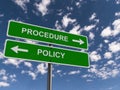 Procedure and policy Royalty Free Stock Photo