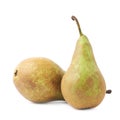 Two green pears composition isolated Royalty Free Stock Photo