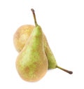 Two green pears composition isolated Royalty Free Stock Photo