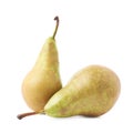 Two green pears composition isolated Royalty Free Stock Photo