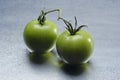 Two green tomatoes Royalty Free Stock Photo