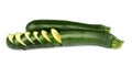 Two green zucchini Royalty Free Stock Photo
