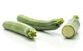 Fresh Green Zucchini isolated on white Royalty Free Stock Photo