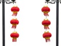 Two groups of Chinese red lantern Royalty Free Stock Photo