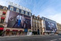 Two Gucci billboards starring Kendall Jenner and Bad Bunny in a street of Paris, France Royalty Free Stock Photo