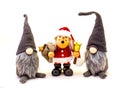 Santa and helper gnomes isolated