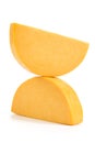 Two Half Wheels of Colby Cheese Royalty Free Stock Photo