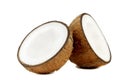 Two halfs of coconut