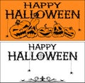 Two halloween banners Royalty Free Stock Photo