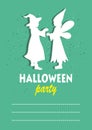 Two halloween girls Royalty Free Stock Photo