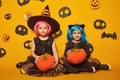 Two halloween girls