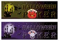 Two halloween poker banners