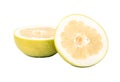 Two halves of fruit Oroblanco Royalty Free Stock Photo