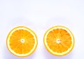 Two halves of an orange Royalty Free Stock Photo