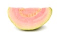 Two halves pink guava Royalty Free Stock Photo