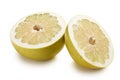 Two halves of pomelo fruit Royalty Free Stock Photo