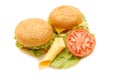 Two hamburgers with cheese Royalty Free Stock Photo
