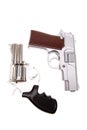 Two handguns Royalty Free Stock Photo