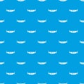 Two handled saw pattern seamless blue