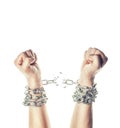 Two hands in chains Royalty Free Stock Photo