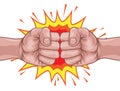 Fist Bump Punch Fists Boxing Cartoon Explosion Royalty Free Stock Photo