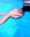 Two Hands Cupping Water Royalty Free Stock Photo