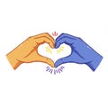 Two Hands Forming Heart Shape, Unity Symbol