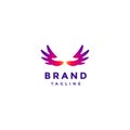 Two Hands Forming Wings Symbol Logo Design Royalty Free Stock Photo