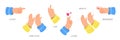 Two hands are giving a high-five