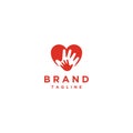 Two Hands On Heart Icon Logo Royalty Free Stock Photo