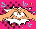 Two hands heart sign Royalty Free Stock Photo