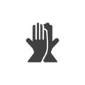 Two hands in a high five gesture vector icon Royalty Free Stock Photo