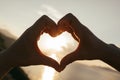 Two hands making heart shape Royalty Free Stock Photo