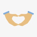 Two hands making heart sign. Royalty Free Stock Photo