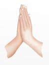 Two Hands Pressed Together in Prayer Position or n