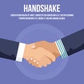 Businessman handshaking or handclasp, hand shake Royalty Free Stock Photo