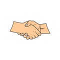 two hands shaking hands vector illustration, haking hands is disgusting vector, bersalaman vektor